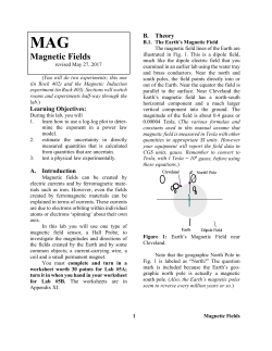 Magnetic Fields - Introductory Physics Labs
