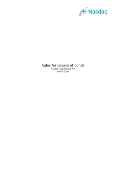 Rules for issuers of bonds