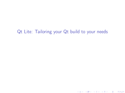 Qt Lite: Tailoring your Qt build to your needs