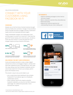 Facebook Wi-Fi Solution Overview