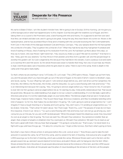 Desperate for His Presence