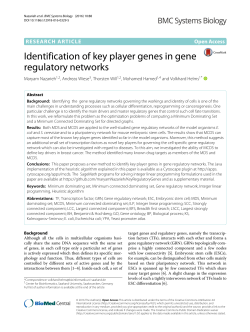 Identification of key player genes in gene regulatory networks (PDF