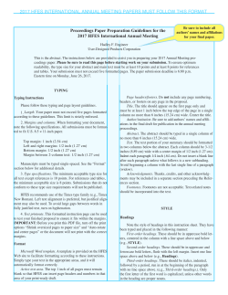 2017 Final Paper Guidelines
