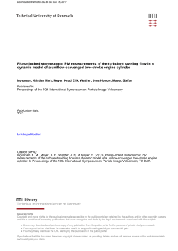 Phase-locked stereoscopic PIV measurements of the