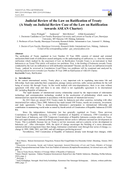 Judicial Review of the Law on Ratification of Treaty (A Study on
