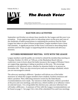 The Beach Voter - League of Women Voters of the Beach Cities