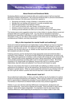 Building Social and Emotional Skills