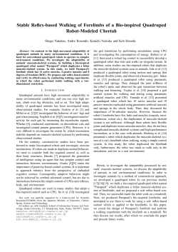 Stable Reflex-based Walking of Forelimbs of a Bio