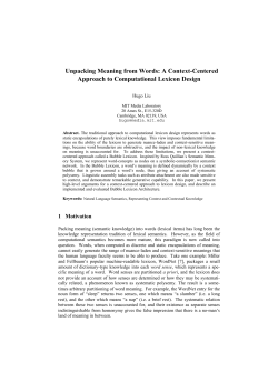 Unpacking Meaning from Words: A Context