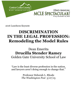 DISCRIMINATION IN THE LEGAL PROFESSION: Remodeling the
