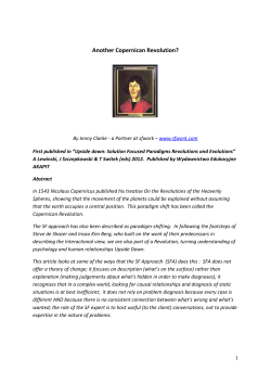 Another Copernican Revolution?