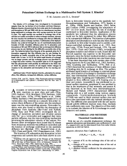 Potassium-Calcium Exchange in a Multireactive Soil System: I