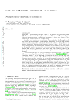 Numerical estimation of densities