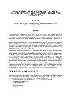 Characterisation of storm severity by use of selected