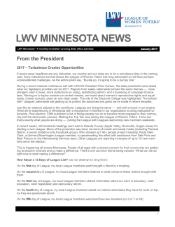 LWV MINNESOTA NEWS - League of Women Voters Minnesota