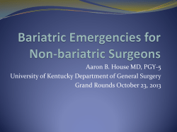 Complications of Bariatric Surgery for Non