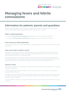Managing fevers and febrile convulsions