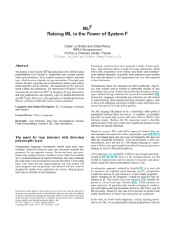 MLF Raising ML to the Power of System F - Gallium