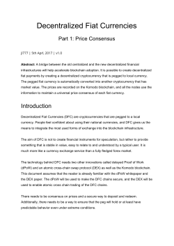 Decentralized Fiat Currencies