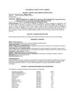 MATERIAL SAFETY DATA SHEET