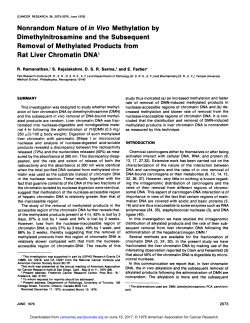 Nonrandom Nature of in Vivo Methylation by