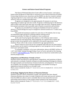 Science and Nature-based School Programs The Kansas Wetlands