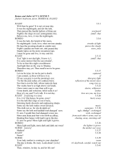 Romeo and Juliet ACT 3, SCENE 5 [Juliet`s bedroom, dawn