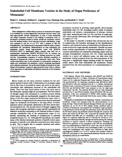 Endothelial Cell Membrane Vesicles in the Study