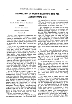 preparation of oolitic limestone soil for agricultural use