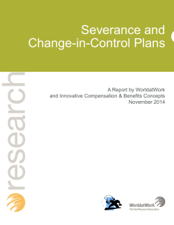 Severance and Change-in-Control Plans