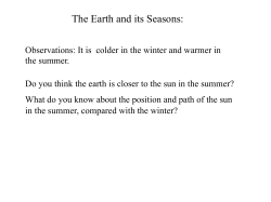 The Earth and its Seasons: