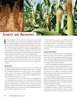 SCARCITY AND ABUNDANCE