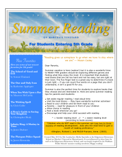 Summer Reading 5 - Edgartown School
