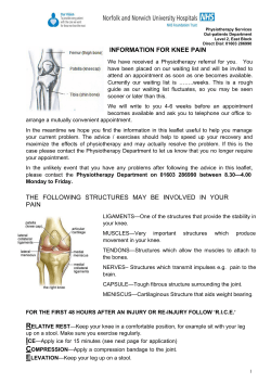 information for knee pain the following structures may be involved in