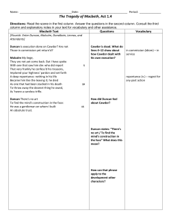 The Tragedy of Macbeth, Act 1.4