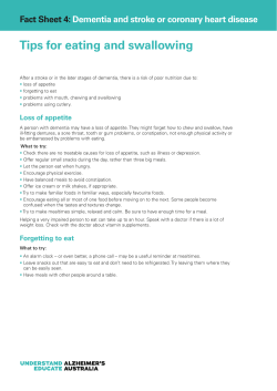 Tips for eating and swallowing