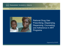 Rational Drug Use: Prescribing, Dispensing, Counseling and
