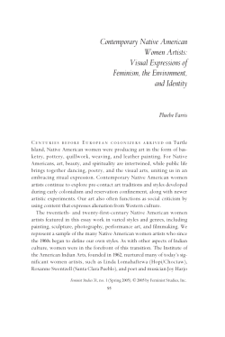 Feminist Studies > Contemporary Native American Women Artists