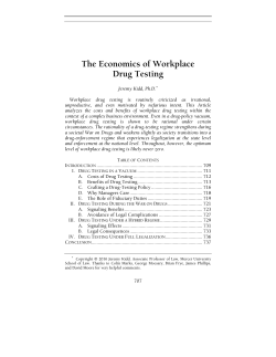 The Economics of Workplace Drug Testing