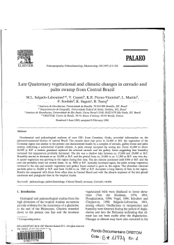 Late quaternary vegetational and climatic changes in cerrado and
