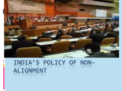 INDIA`S POLICY OF NON