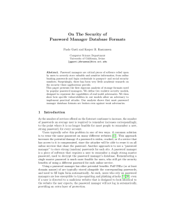 On The Security of Password Manager Database Formats