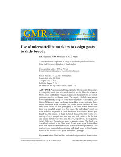 Use of microsatellite markers to assign goats to their