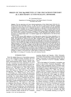 ORIGIN OF THE Mg-SMECTITE AT THE CRETACEOUS/TERTIARY