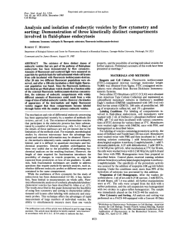 Analysis and isolation of endocytic vesicles by flow cytometry and