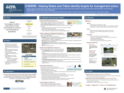 Improve the biological condition of the Nation`s waters by identifying