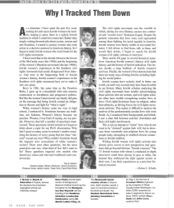 Unsung Heroines of the `60s: Jewish Women Who Went South