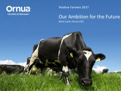 Our Ambition for the Future - Positive Farmers Conference