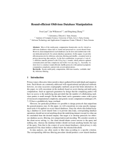 Round-efficient Oblivious Database Manipulation