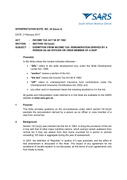 INTERPRETATION NOTE: NO. 34